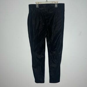 Fashion Nova Black Suede Pleather Leggings Pants Slim Fit size XL